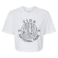 Zion National Park 1919 Utah Bella+Canvas Jersey Crop Tee