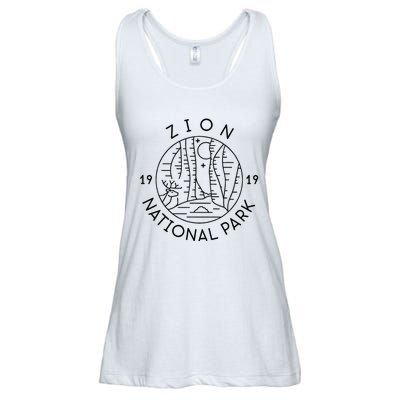 Zion National Park 1919 Utah Ladies Essential Flowy Tank