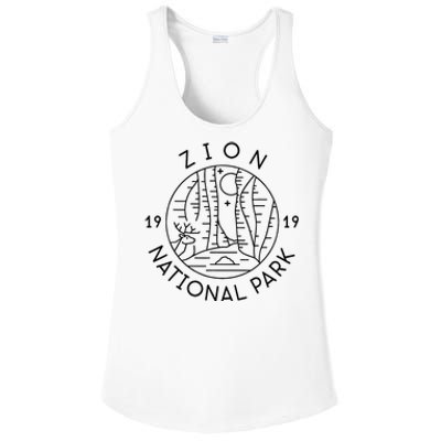 Zion National Park 1919 Utah Ladies PosiCharge Competitor Racerback Tank