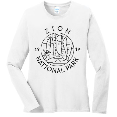 Zion National Park 1919 Utah Ladies Long Sleeve Shirt