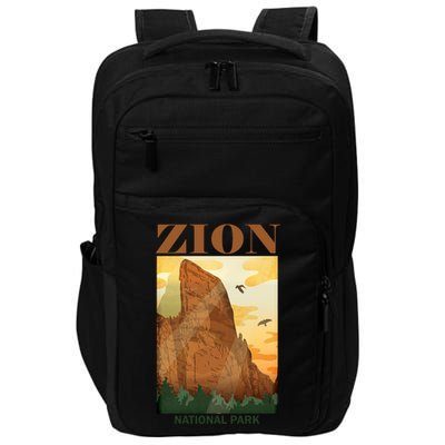 Zion National Park Vintage Impact Tech Backpack