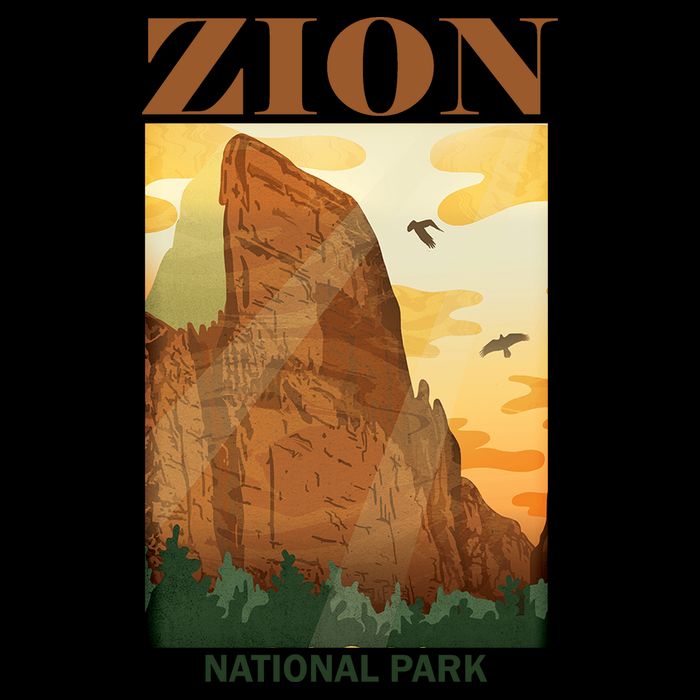 Zion National Park Vintage Backpack
