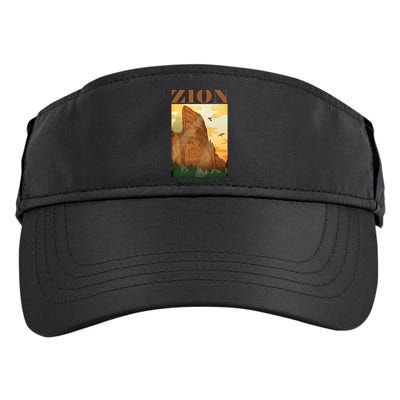 Zion National Park Vintage Adult Drive Performance Visor
