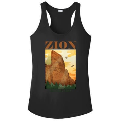 Zion National Park Vintage Ladies PosiCharge Competitor Racerback Tank