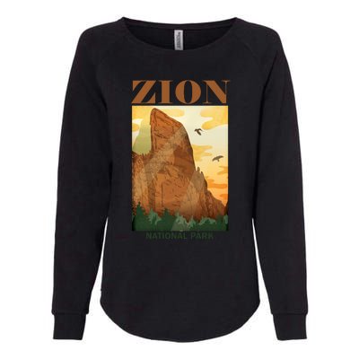 Zion National Park Vintage Womens California Wash Sweatshirt