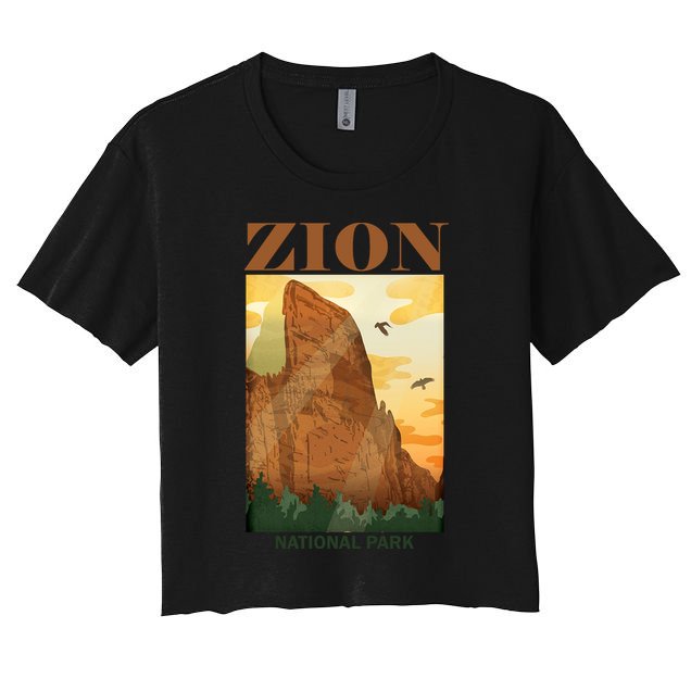 Zion National Park Vintage Crop Top