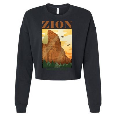 Zion National Park Vintage Cropped Pullover Crew