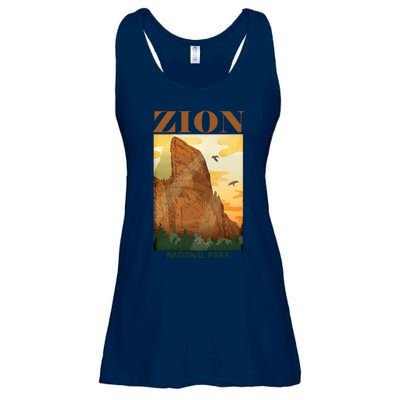 Zion National Park Vintage Ladies Essential Flowy Tank