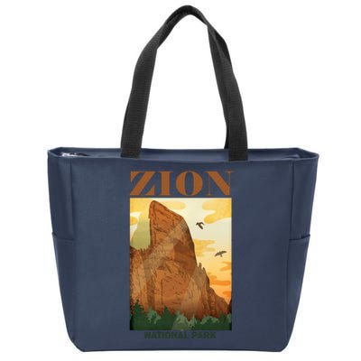 Zion National Park Vintage Zip Tote Bag