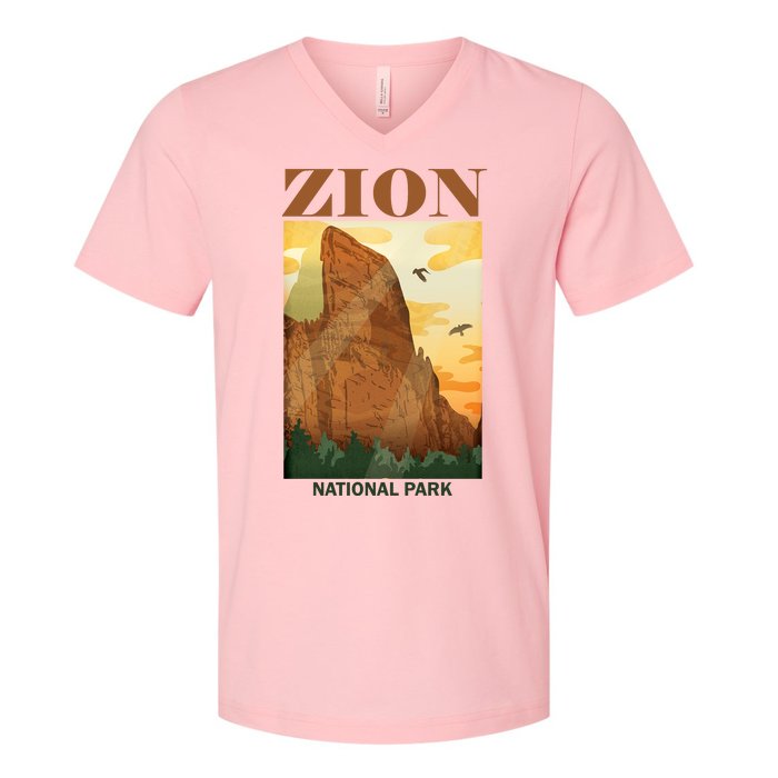 Zion National Park Vintage V-Neck T-Shirt