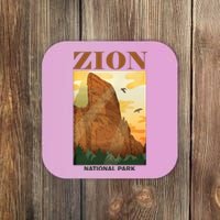 Zion National Park Vintage Coaster