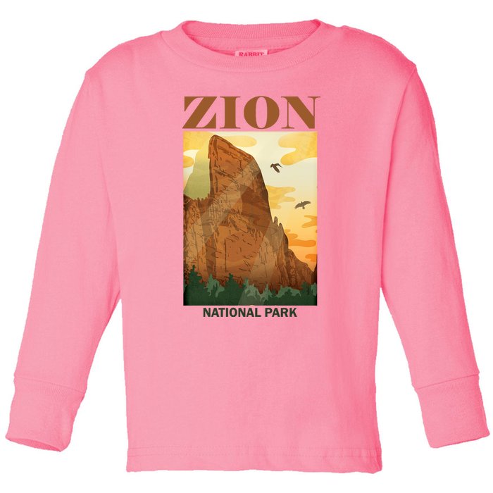 Zion National Park Vintage Toddler Long Sleeve Shirt