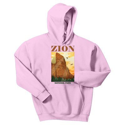 Zion National Park Vintage Kids Hoodie