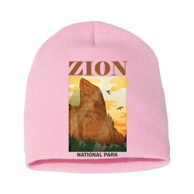 Zion National Park Vintage Short Acrylic Beanie