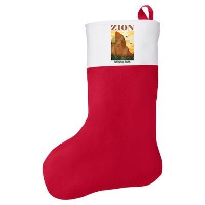 Zion National Park Vintage Felt Holiday Christmas Stocking