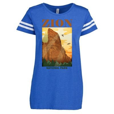 Zion National Park Vintage Enza Ladies Jersey Football T-Shirt