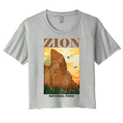 Zion National Park Vintage Women's Crop Top Tee