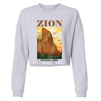 Zion National Park Vintage Cropped Pullover Crew