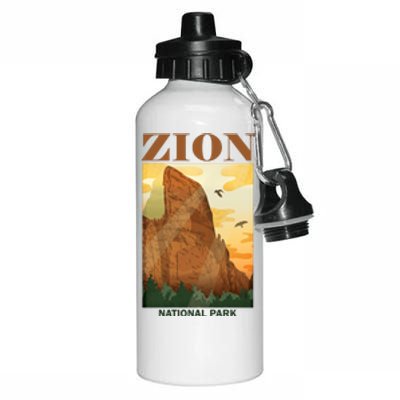 Zion National Park Vintage Aluminum Water Bottle