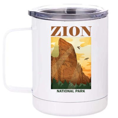 Zion National Park Vintage 12 oz Stainless Steel Tumbler Cup