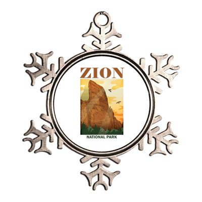 Zion National Park Vintage Metallic Star Ornament