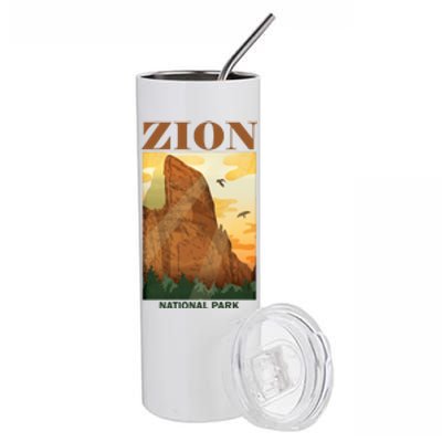 Zion National Park Vintage Stainless Steel Tumbler