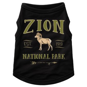 Zion National Park Np Bighorn S.H.E.E.P Souvenir Doggie Tank