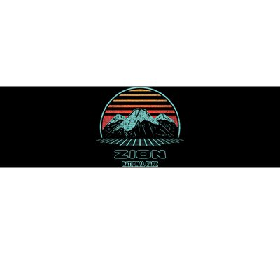 Zion National Park Retro Hiking Vintage 80s Style Bumper Sticker