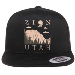 Zion National Park Hiking Adventure Flat Bill Trucker Hat