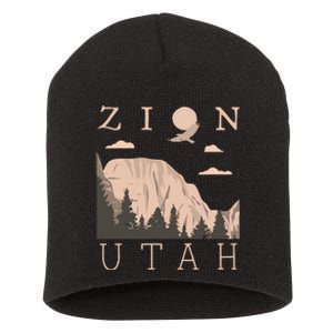 Zion National Park Hiking Adventure Short Acrylic Beanie