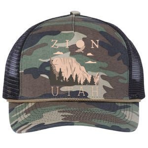 Zion National Park Hiking Adventure Retro Rope Trucker Hat Cap