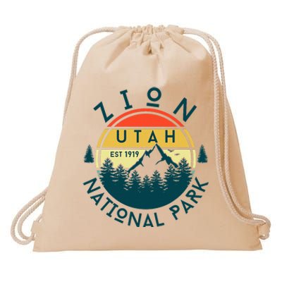 Zion National Park Utah Nature Hiking Outdoors Drawstring Bag