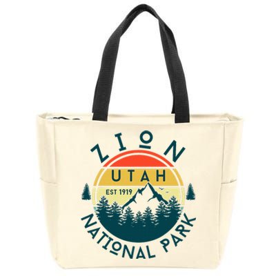 Zion National Park Utah Nature Hiking Outdoors Zip Tote Bag