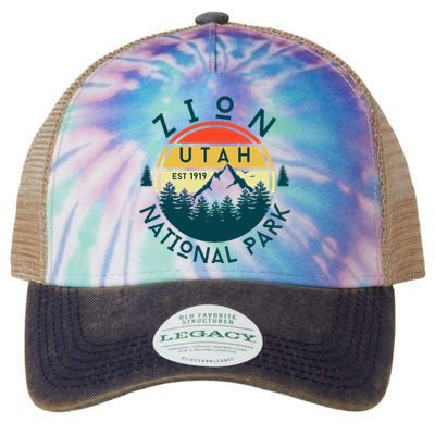 Zion National Park Utah Nature Hiking Outdoors Legacy Tie Dye Trucker Hat