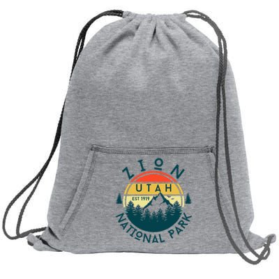 Zion National Park Utah Nature Hiking Outdoors Sweatshirt Cinch Pack Bag