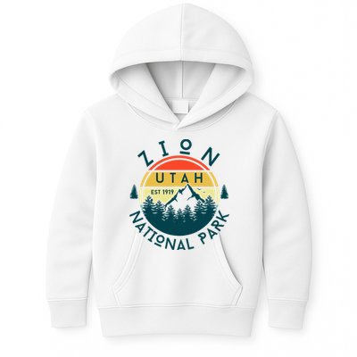 Zion National Park Utah Nature Hiking Outdoors Kids Hoodie