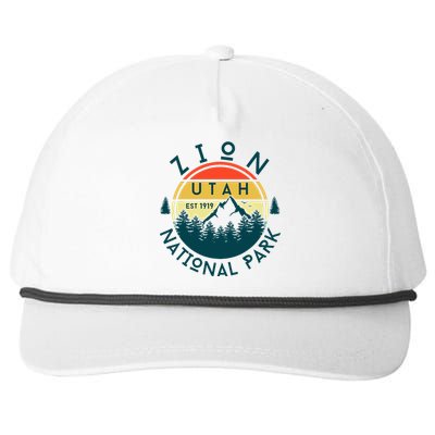 Zion National Park Utah Nature Hiking Outdoors Snapback Five-Panel Rope Hat