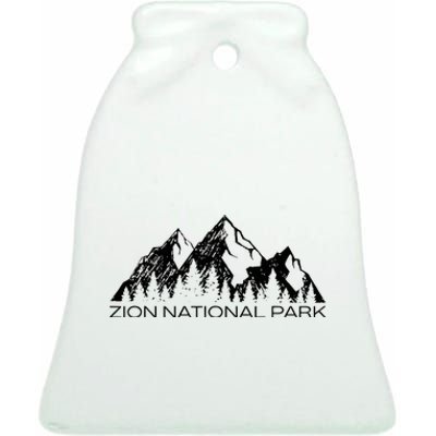 Zion National Park Cool Zion Utah Souvenir Ceramic Bell Ornament