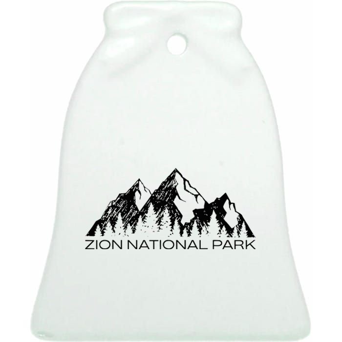 Zion National Park Cool Zion Utah Souvenir Ceramic Bell Ornament