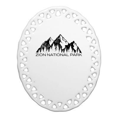 Zion National Park Cool Zion Utah Souvenir Ceramic Oval Ornament