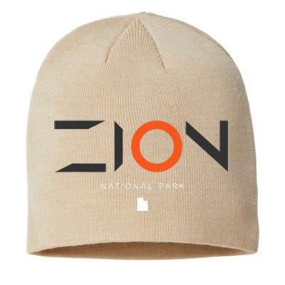 Zion National Park Utah Tonal Retro Sustainable Beanie