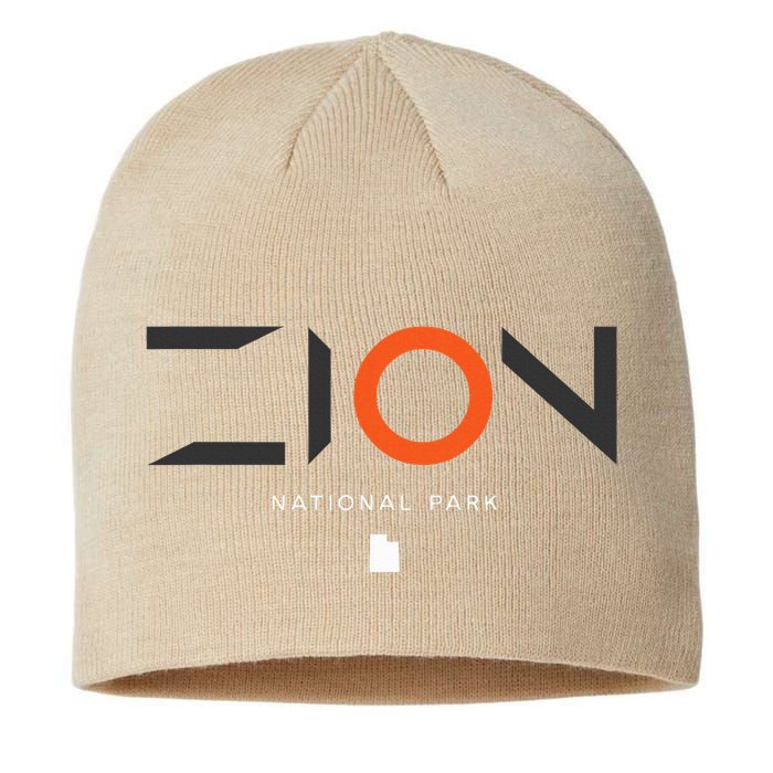 Zion National Park Utah Tonal Retro Sustainable Beanie