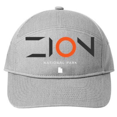 Zion National Park Utah Tonal Retro 7-Panel Snapback Hat