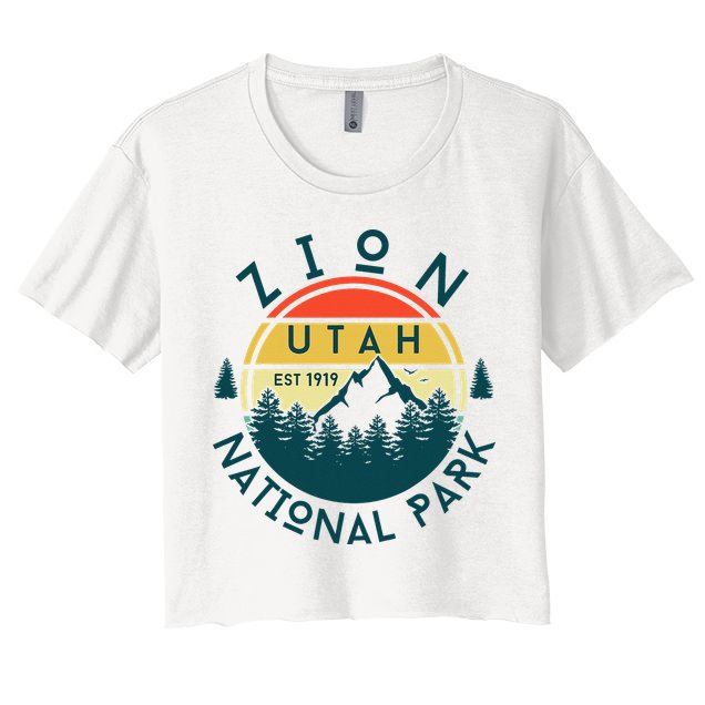 Zion National Park Utah Nature Hiking Outdoors Crop Top