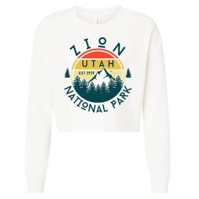Zion National Park Utah Nature Hiking Outdoors Cropped Pullover Crew