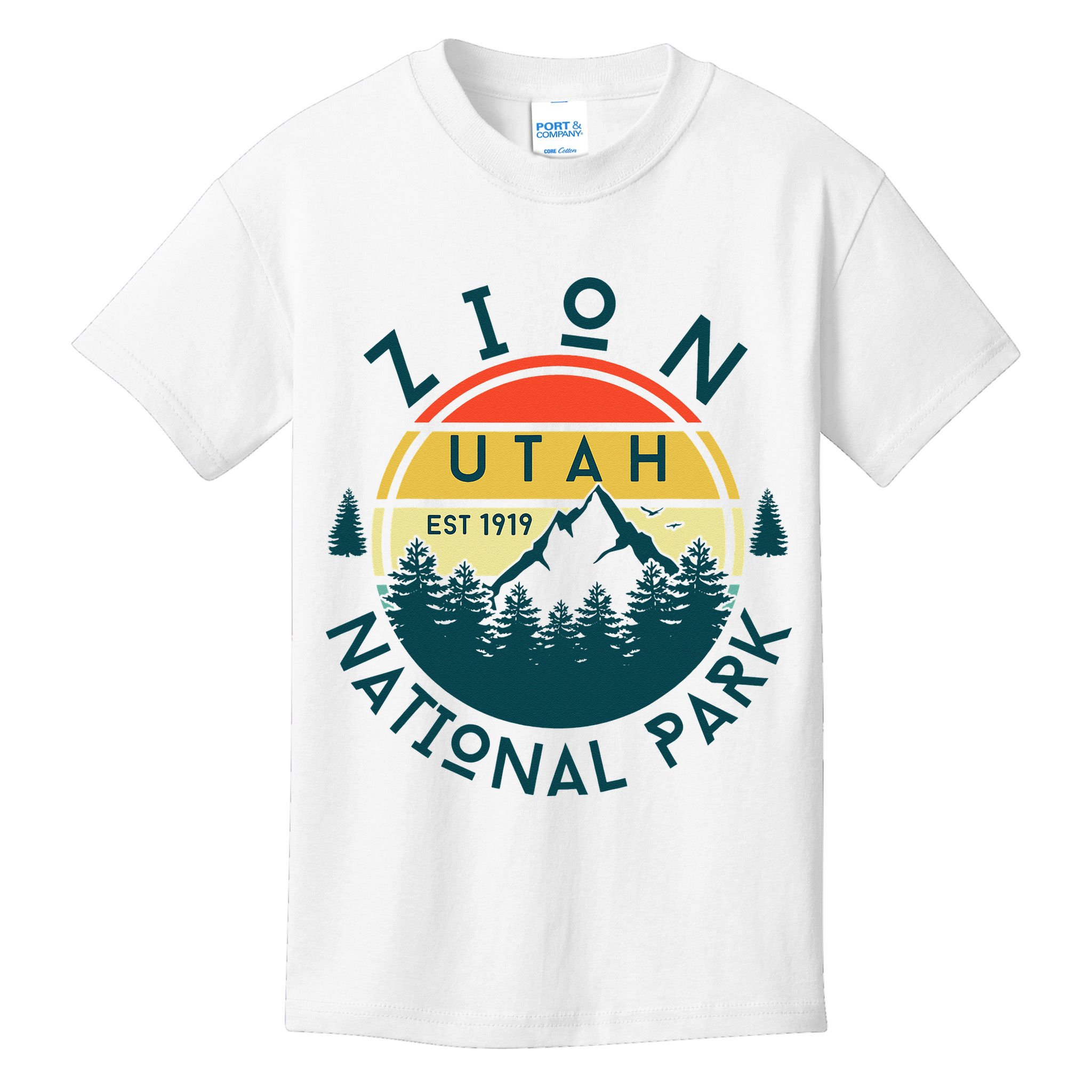 Zion National Park Utah Nature Hiking Outdoors Kids T-Shirt