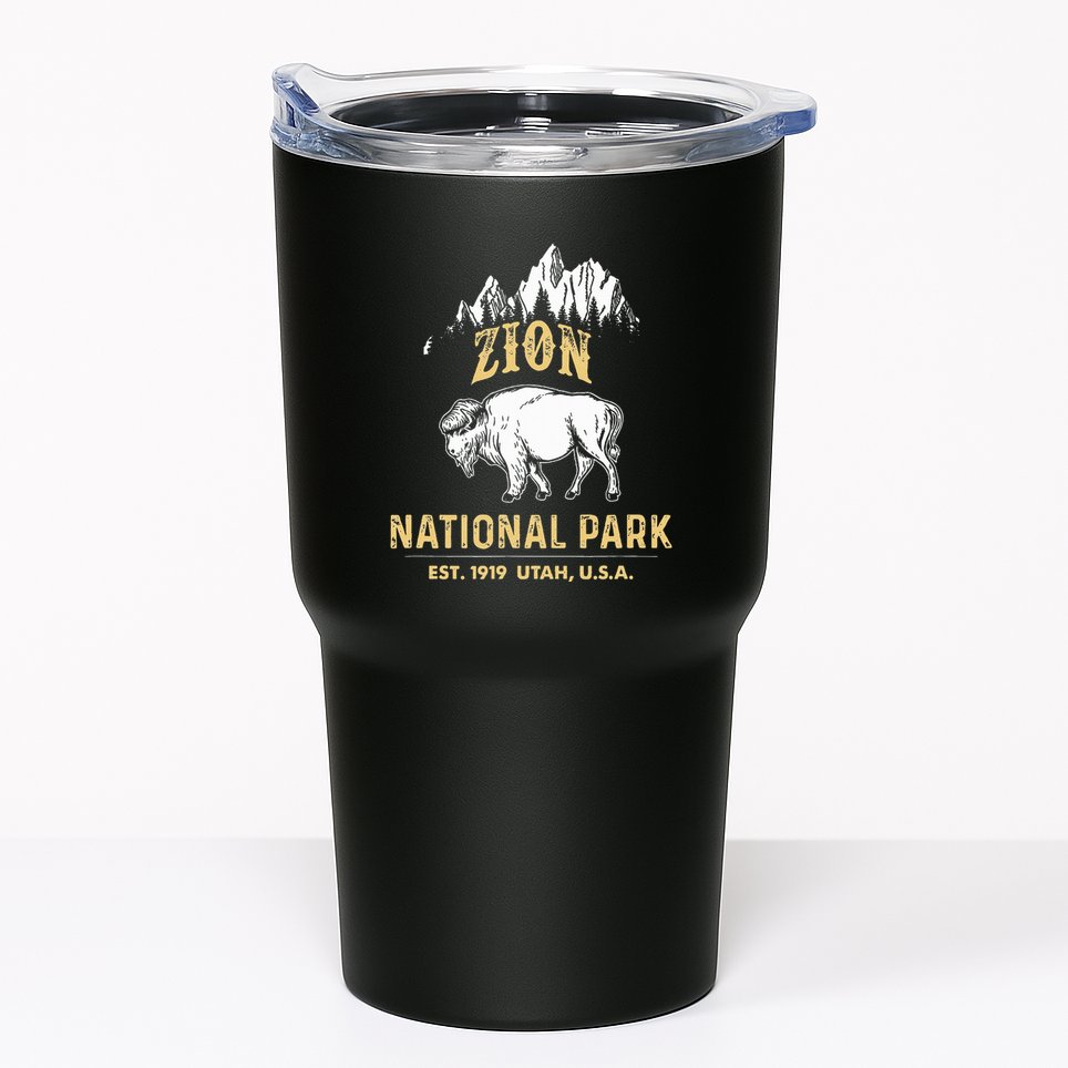 Zion National Park Utah Usa Bison Buffalo Tumbler