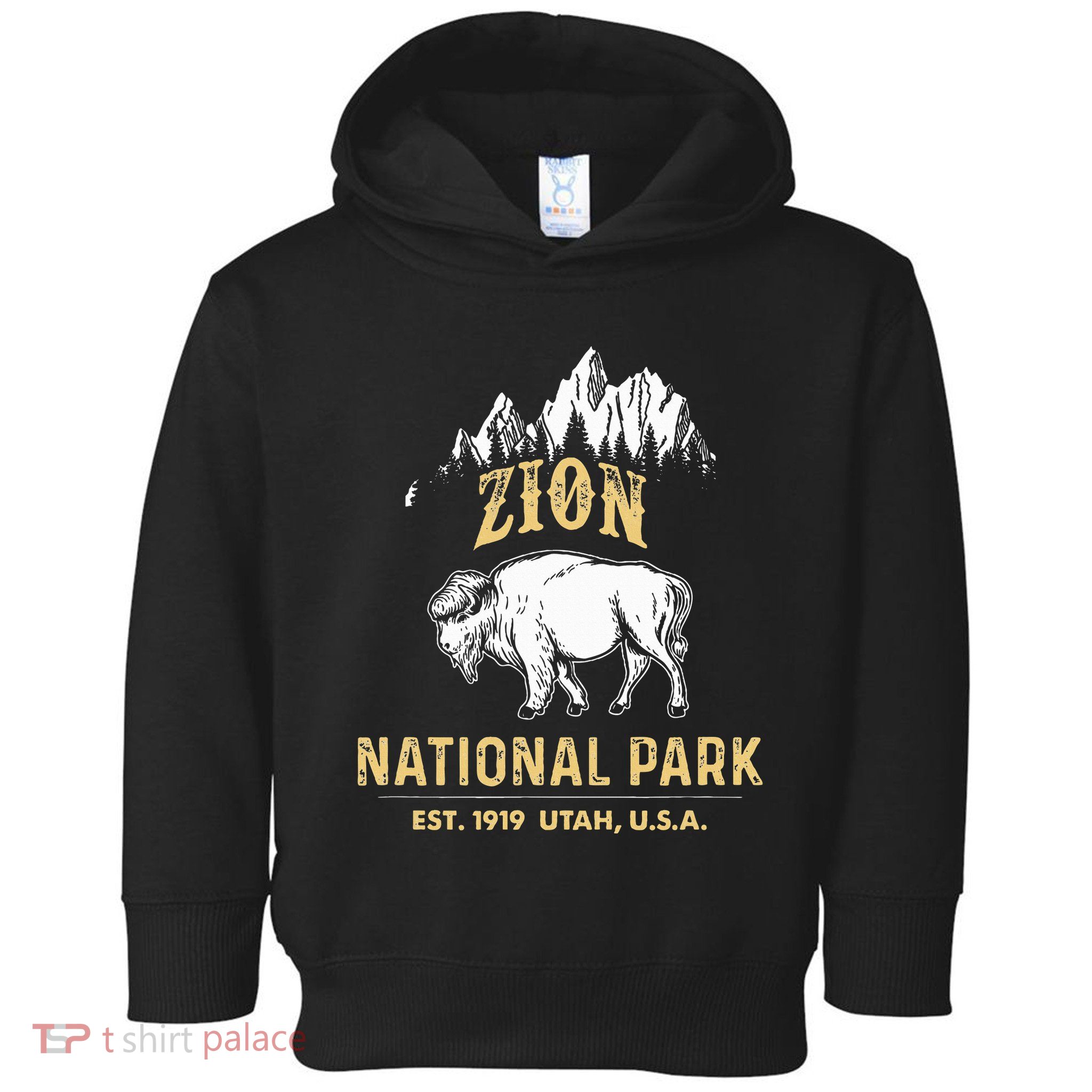 Zion National Park Utah Usa Bison Buffalo Toddler Hoodie