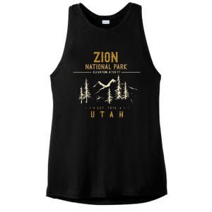 Zion National Park  Us Nationalpark In Utah Ladies PosiCharge Tri-Blend Wicking Tank