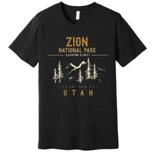 Zion National Park  Us Nationalpark In Utah Premium T-Shirt